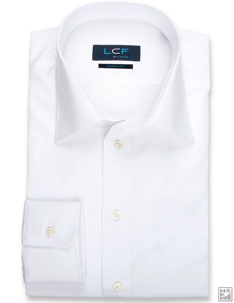 LCF overhemd heren modern fit 8328512-910 wide spread 55% katoen 45% polyester ML5 wit