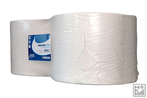 Industriepapier 1.000mtr x 24cm 1-laags cellulose. 2 rollen per pak(Disp.A0003915)