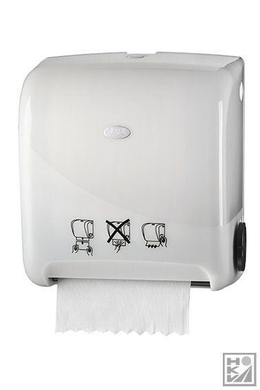 Euro matic Pearl WHITE handdoekautomaat autocut tbv Matic handdoekrollen