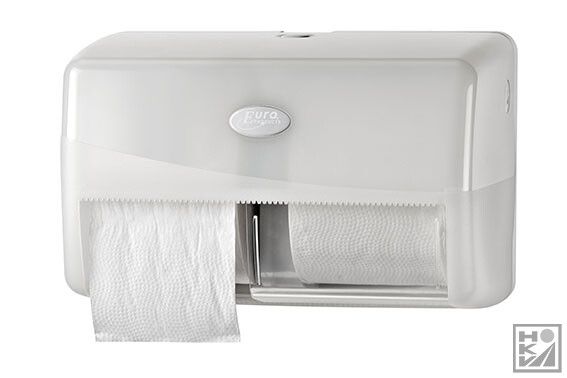 Pearl white toiletrolhouder / traditioneel en compact. 1 stuk per doos