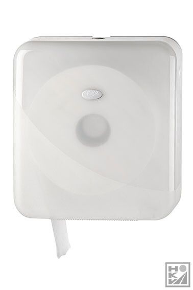 Euro Pearl WHITE jumbo maxi toiletpapier dispenser