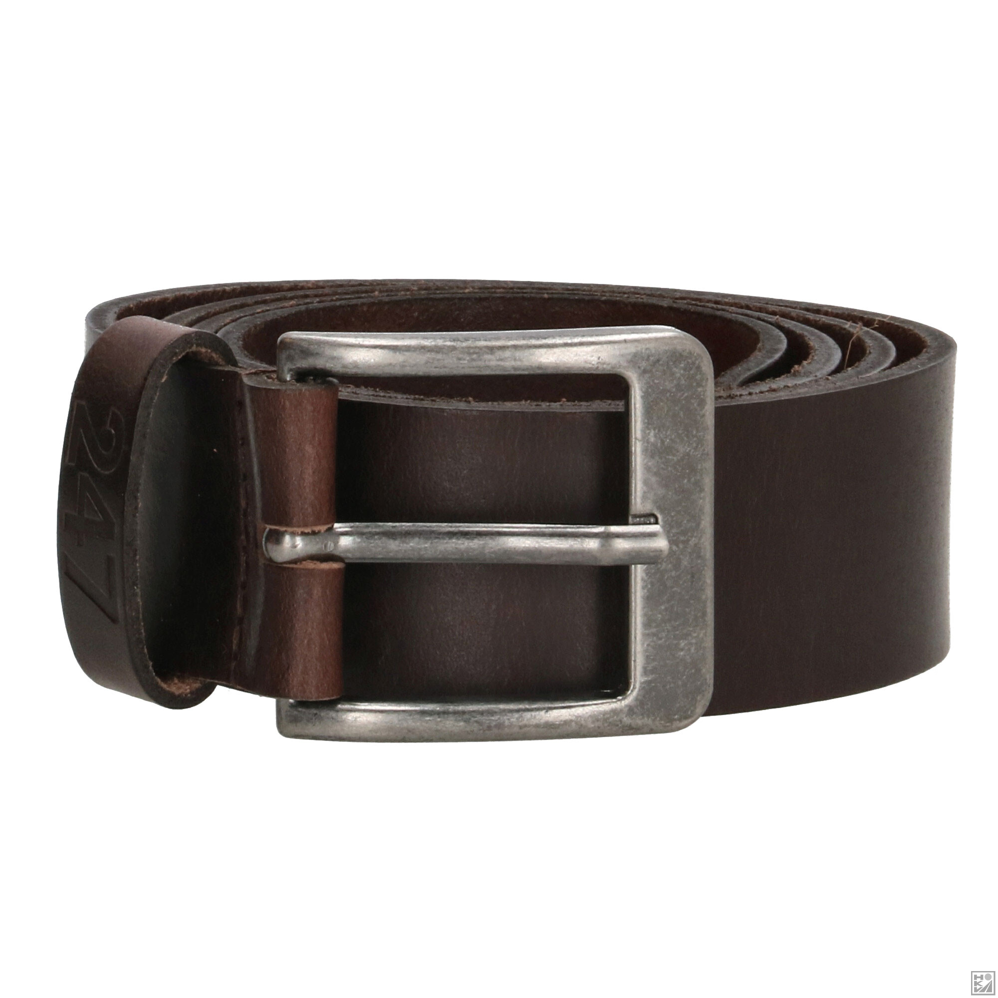 24/7 Buffalo - Leather Belt, Dark Brown