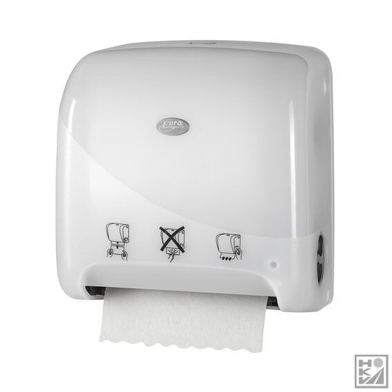 Euro Pearl WHITE mini matic handdoekautomaat, type autocut t.b.v. mini matic handdoekrol