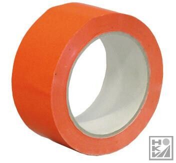 kleefband 50mm/66mtr - fluor oranje (pak a 6 rollen)