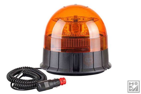 Tralert LED zwaailamp Amber R65 met Magn- & zuig- montagevoet 12/24V