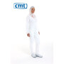 CMT pp non woven coverall, wit, light weight, ritssluiting, 1st/zak, 50st/doos
